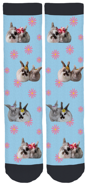 Smiling Bunnies Crew Socks