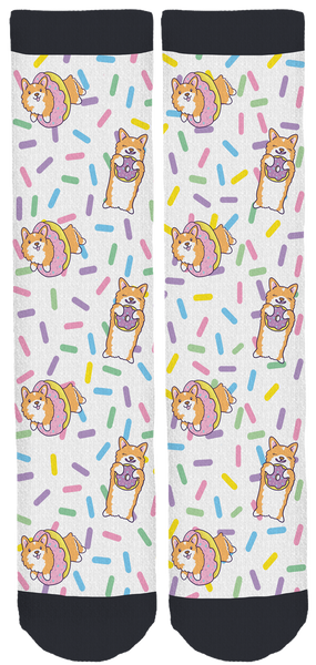 Donut Resist Daysie the Corgi Crew Socks