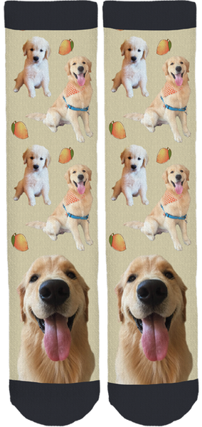 Mango the Golden Retriever Crew Socks