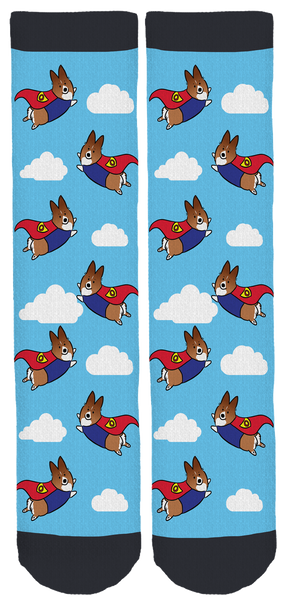 Super Orso the Corgi Crew Socks
