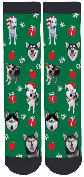 Texas Husky Rescue Holiday Crew Socks