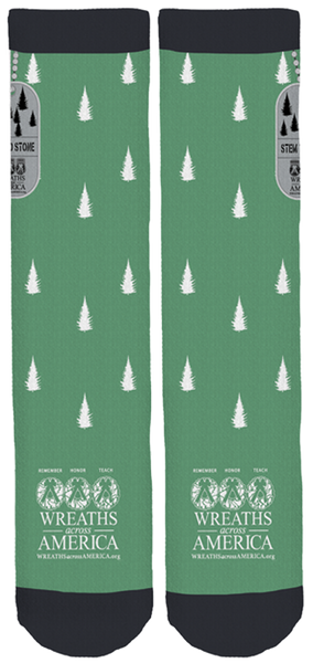Wreaths Across America Stem To Stone Bamboo Crew Socks!