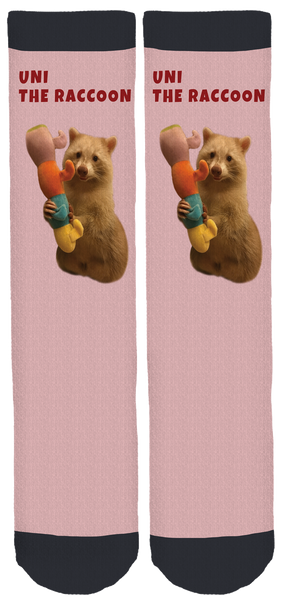Uni the Raccoon Crew Socks